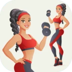 fitness workout android application logo